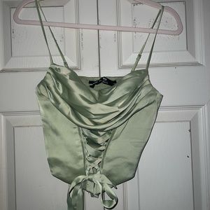 Urban outfitters lace up front corset top